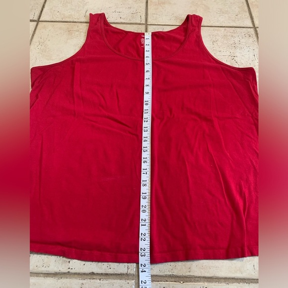 💜 George Women's Red Tank Top Size 4X - Picture 6 of 6